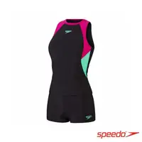 在飛比找momo購物網優惠-【SPEEDO】女 運動兩件式平口泳裝 Colourbloc