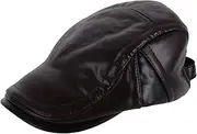 [TOGEVAL] Color Block Warm Forward Hat Hats Newsboy Cap for Men Driving Cap Men Hiking Hat Fish Hat Caps Men Newsboy Cap Running Beanie Dad Hat Cap Men Hat Men Warm Hat Black Pu Leather