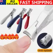 Ultra Sharp Nail Clipper Steel Wide Jaw Opening Anti Splash Fingernail Cutter D2