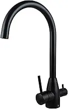 ACA International WELS 3 in 1 Kitchen Tap with Drinking Water Outlet, 360°Swivel Sink Mixer Laundry Faucet 3-Way Purified Drinking Water Outlet Kitchen Mixer Tap(Matt Black)