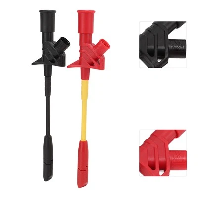 2PCS J.30019 Test Hook Clip Car Repair Multimeter Test Hook With 4mm Banana
