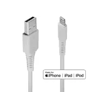 Lindy 0.5m USB-A to Lightning Cable - White