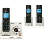 VTech LS6425 3 DECT 6.0 Cordless Phone Black Silver 3 Handsets HD Audio