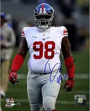 NFL New York Giants Damon Harrison Signed 8 x 10 Photo