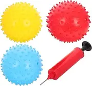 FELTECHELECTR Infant Sensory Toys 6pcs Knobby Massage Balls Inflatable Bouncy Balls for Toddlers Sensory for Boys and Girls Random Style