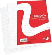 BM BeMore A4 0100190 Ruling 1R Ruling Rules Without Margins Paper 60 GSM Blister Pack of 200 Sheets