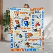 Custom Name Finding Dory Sofa BLANKET Halloween Day Gift Christmas Day Gift