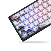 XVX PBT Japanese Keycaps,Shine Through Keycaps,Plum Blossom Custom Keycap Set...