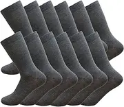 [Bonjour] Boys Girls Kids Childrens socks - Back to School 12 Pairs Cotton Rich Plain Ankle Uniform School Breathable Socks - Sizes 6-8,9-12,12-3,4-5.5