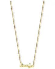 Argento Vivo 18K Over Silver Jennifer Script Necklace