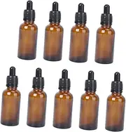 Healvian Amber Bottles with Droppers Refillable Empty Essential Oil Containers for DIY Perfume Aromatherapy Blends and Travel Use