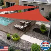 SHADEWIZ Triangle 32' x 32' x 32' Red Sun Shade Sail Canopy Awning for Patio