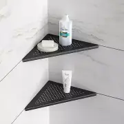 10 Inch Corner Matte Black Wall Shelf Set of 2, Floating Corner Shelves for Wall