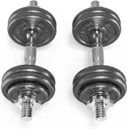 20Kg Cast Iron Adjustable Dumbbell Set Hand Weight with Solid Dumbbell Handle...