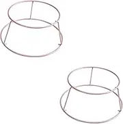 Happyyami 2pcs Cake Cooling Rack Drainer Air Wire Chiffon Cake Cooling Stand Roti Toaster Oven Shelves Canning Tart Bakeware Capacity Table Risers Oven Liner para Cookie Oven Alloy Rose Gold