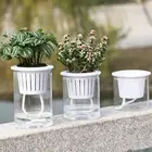 Stylish Plant Pot Self watering Transparent Container Flowerpot Holder