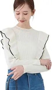 [ROPÉ PICNIC] Lope Picnic Women's Knit Pullover, Random Rib Ruffle Knit, Color Pattern, Pullover/Machine Washable