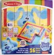 Melissa & Doug 16-Piece Wooden Blue’s Clues and You! Cube Puzzle