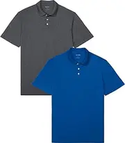 [DEVOPS] Men's Regular-Fit Quick-Dry Performance Golf Polo Shirts (Pack of 2)