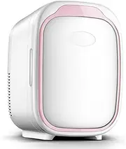 6L Mini Fridge For Bedrooms Table Top Beauty Fridge Skincare Makeup Refrigerators Portable Electric Coolbox Food Heater & Beverage Cooler Used For Makeup And Skin Care, Homes, Cars, Bars AC/DC(Pink,On
