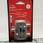 GE TWO WAY SWITCH AUDIO/VIDEO...NEW ORIGINAL PKG. Cable Too Ant {RR}