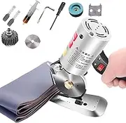 200W Electric Cloth Cutting Tool, 90mm Blade Handheld Electric Scissors, Sewing Rotary Cutter, 30mm Cutting Thickness, for Craft Sewing, Cardboard, Scrapbooking, Textile, Leather, Rubber