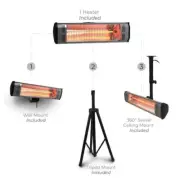 1500-Watt Electric Outdoor Infrared Quartz Portable Space Heater