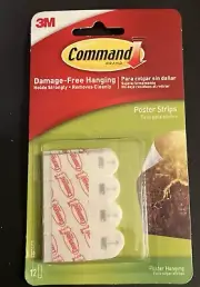 3M Command 12 Poster Refill Hanging Strips White Foam 17024ES