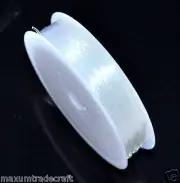 0.6mm,0.8mm,1.0mm clear white elastic cord/ wire approx. 10m/roll
