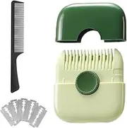 Trimpocket Hair Trimmer/Comb, Trim Pocket Split End Hair Trimmer, Dual Use Design, 2 in 1 Hair Trimmer, Manual Bangs Trimmer Comb for Girls/Women (Green)