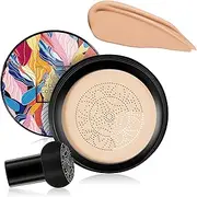 YBUETE Mushroom Head Air Cushion CC Cream Foundation, Moisturizing BB Cream Full Coverage Flawless Concealer, Smooth Long-Lasting Liquid Matte Foundation Makeup, 3.52oz (#02 Natural)