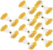 900Pcs Orange Color Double End Stamen for DIY Bouquets, Clothing Decoration and More (1mm (14#))