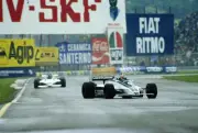 Nelson Piquet Brabham BT49C Ford leads Keke Rosberg Fittipaldi F8C- Old Photo