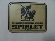 VINTAGE SPIRLET S.P.R.L PVC PATCH Patch Badge * FERRONNERIES ET CONSTRUCTIONS