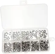 Luxshiny 1Set Bolts and Nuts Assortment Kit Corrosion Fasteners for Machine Repairing Furniture and Electrical Projects High Hardness Precision