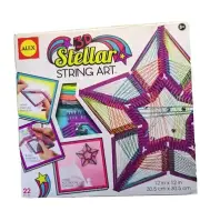 NEW 3D STRING ART Activity Kit Craft Kids 12x12" Hanging Star 22 Piece Set FUN
