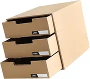 TEHAUX Office Files Holder File Container Japanese Style Paper Box Easy to Assemble Store Documents Magazines Stationery Sturdy