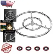 18-Inch Round Stainless Steel Fire Pit Jet Burner Ring – High Flame Performance