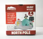 6' Holiday Inflatable Christmas Igloo North Pole LED Polar Bear Penguin XMAS