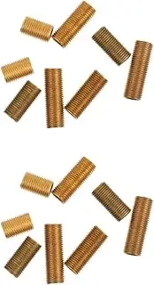 Anneome 16pcs Brass Lamp Connecting Rods Hollow Threaded Rods for Light Fixtures and Practical Lamp Accessories