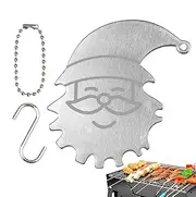 Stainless Steel BBQ Grill Scraper | Stainless Steel Griddle Tools Bristle-Proof - Grate Scrubbing Gadgets White Bearded Old Man Design