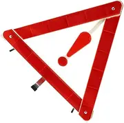 Road Safety Sign Car Warning Triangle Plastic Material Weatherproof Reflective Strips for Emergency Use