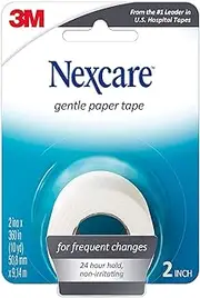 Nexcare Gentle Paper First Aid Tape, 2 Inches X 10 Yards, Pack of 6