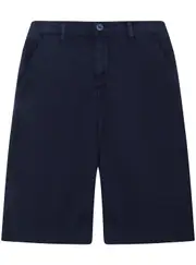 GUESS Blue Linen Bermuda Shorts Size: 12, Spandex