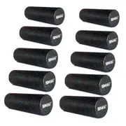 SMAI Foam Roller - Half Length Firm - Bulk 10 Pack - Black