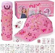 Gifts for 5 6 7 8 Year Old Girls Baseball Cap and Bottle: Toys for 6-7-8-9-10 Year Old Girls Birthday Presents Arts and Crafts for Kids Girls Toys Age 4-12 Make Own Baseball Cap and Bottle for Girls Gift