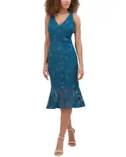 Siena Floral Lace Midi Dress