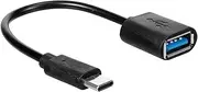 Labymos OTG Adapter Type-C to USB3.0 Adapter Cable Type-C Male to USB3.0 Female Converter Cable High-Speed Wide Compatibility Black
