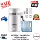 VEVOR 4L Stainless Steel Water Distiller with Collection Bottle, Purifier Clean