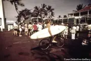 A Surfer and Tourists, Lahaina, Maui, Hawaii - 1973 - Vintage Photo Print